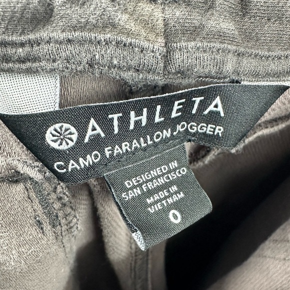 Athleta Womens Camo Farallon Joggers Size 0 Pull On Sweatpants Lounge Comfy Pant - Picture 7 of 14